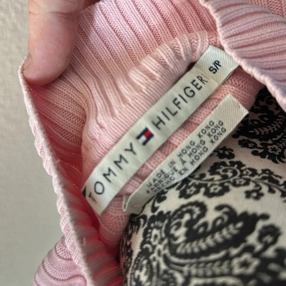 Tommy Hilfiger Pink Button Turtleneck Sweater - Size S/P - Picture 3 of 7
